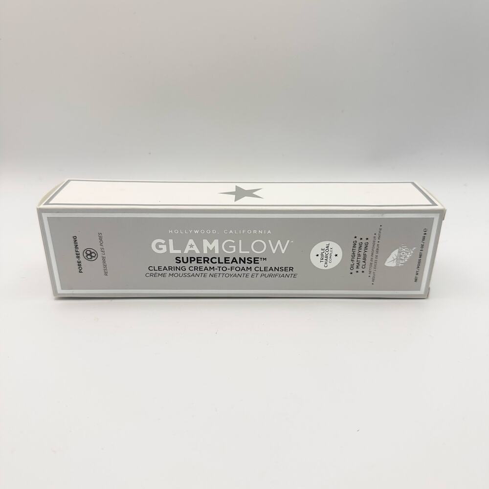 Glamglow NIB Supercleanse Clearing Cream to Foam Cleanser 5 oz Brand New